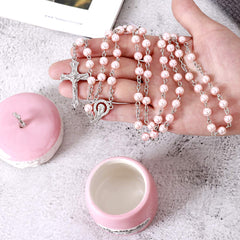 Grandeco baptism gift set pink display two-piece keepsake