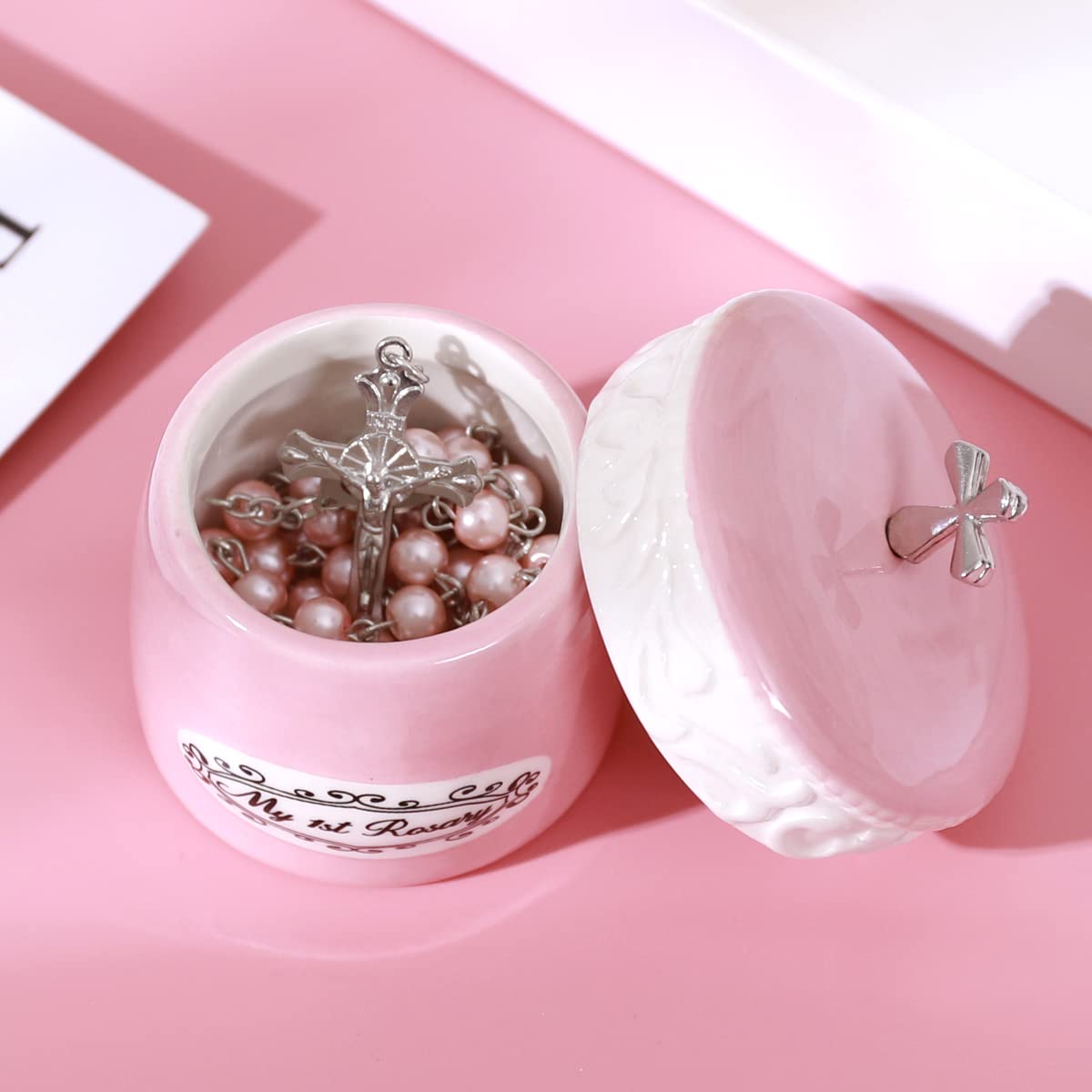 Grandeco child first communion rosary box presents precious girl-focused keepsake