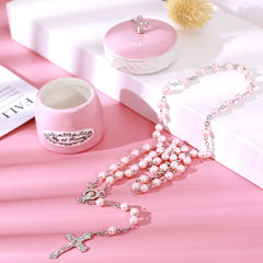 Grandeco pink ceramic keepsake box closeup durable baptism memory