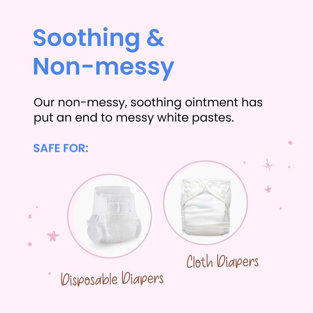 Packaging of Grandma El's diaper rash ointment emphasizing trusted pediatrician-approved care