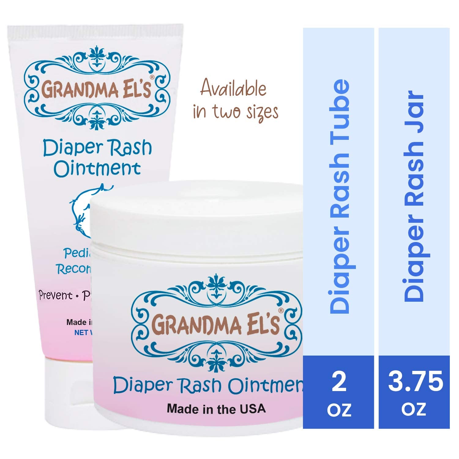 Grandma El's diaper rash ointment front view for easy, mess-free application during diaper changes