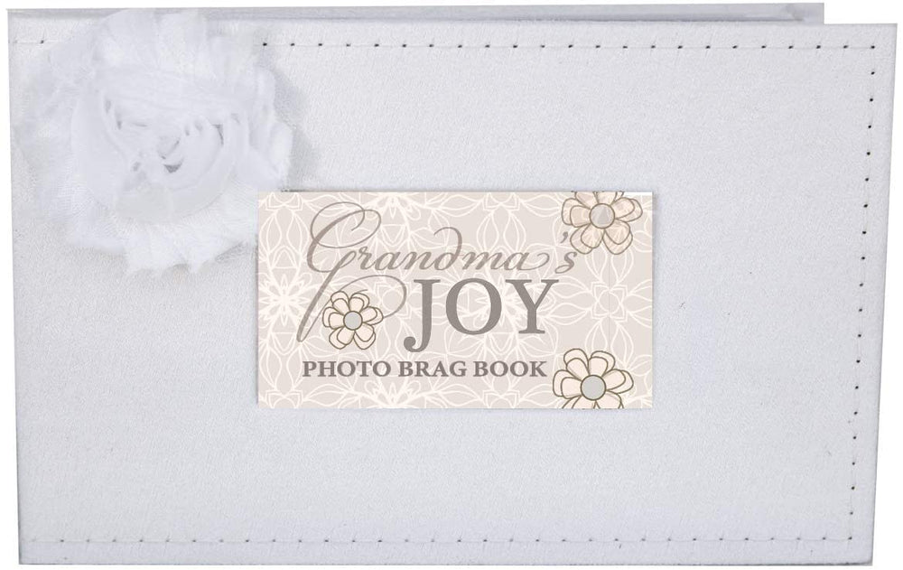 The Grandparent Gift Co.'s Grandma's Joy photo album cover offers a keepsake look for cherished photos.