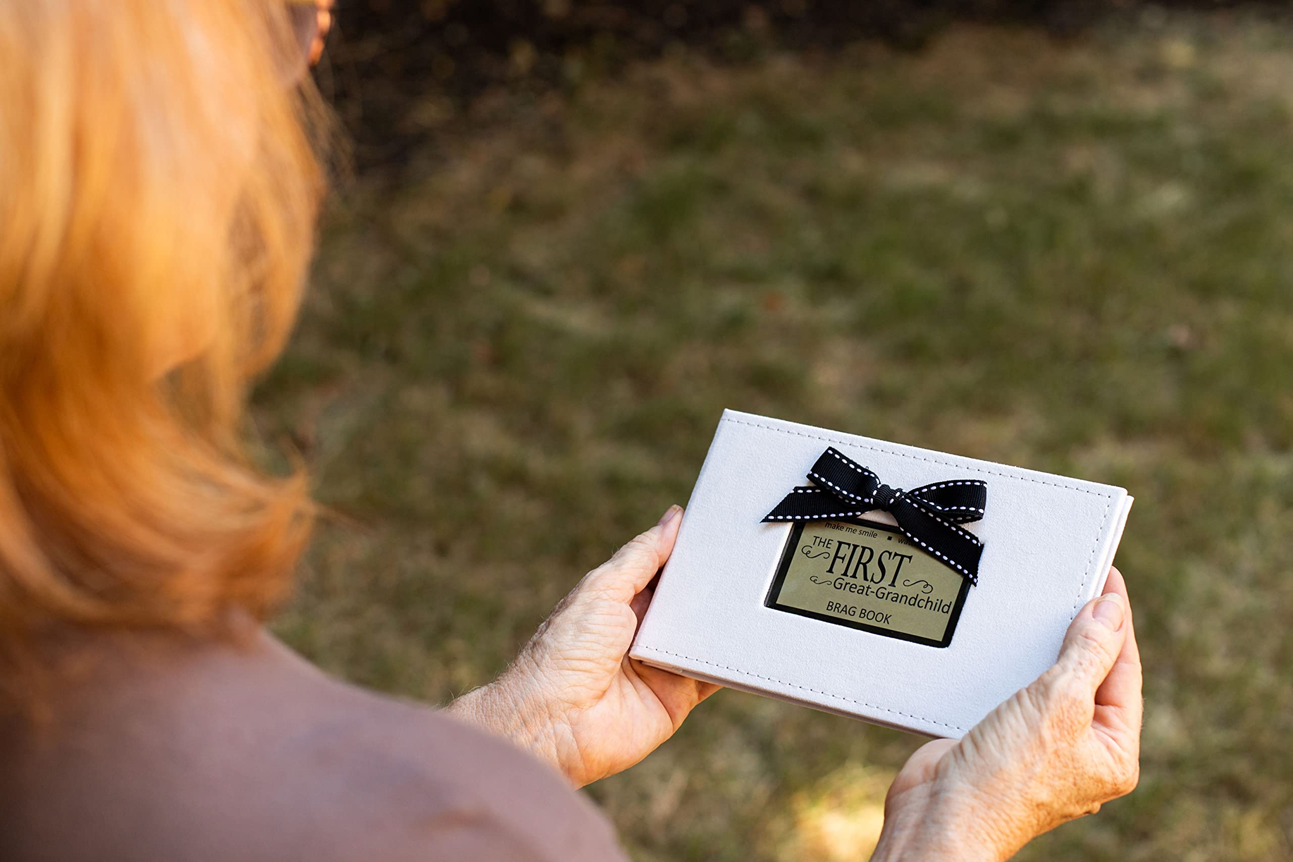 Grandparent Gift Co. faux suede cover close-up highlights premium texture for lasting keepsakes.