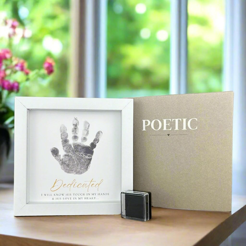 The Grandparent Gift Co. handprint space framed for a keepsake moment.