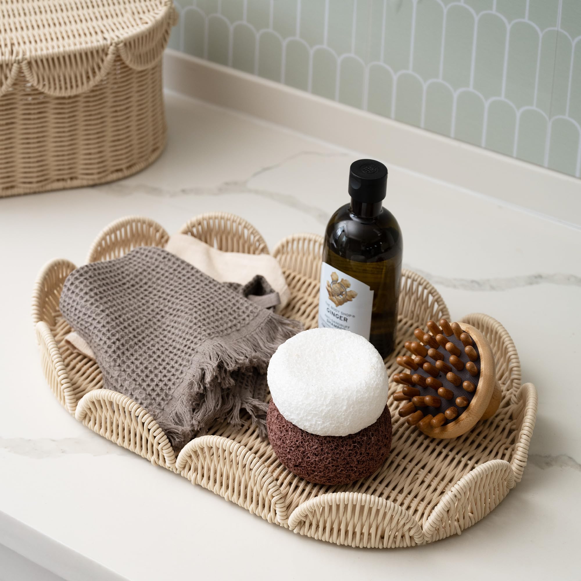 GRANNY SAYS plastic scalloped basket set two provides ample storage
