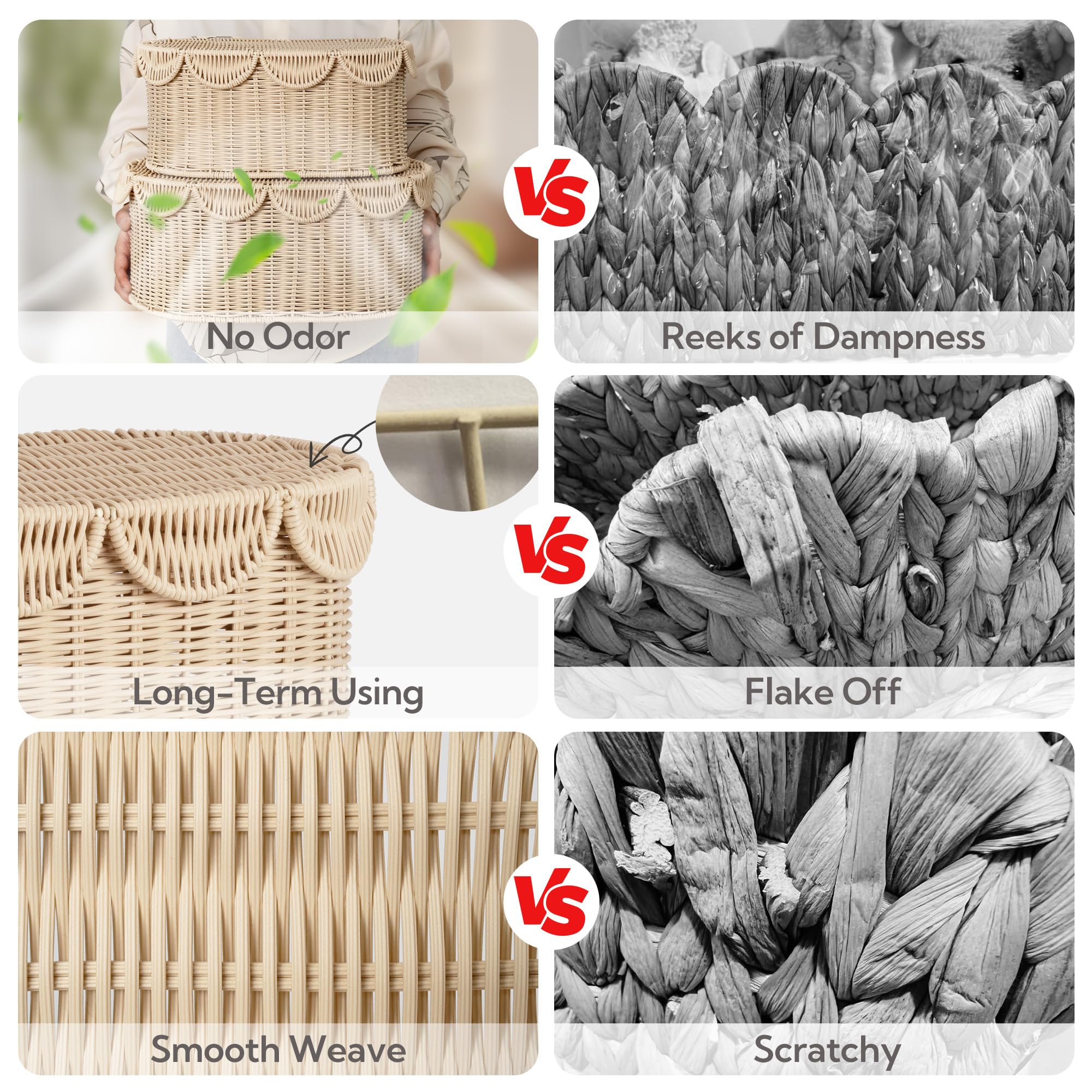 GRANNY SAYS plastic scalloped basket woven texture complements any style