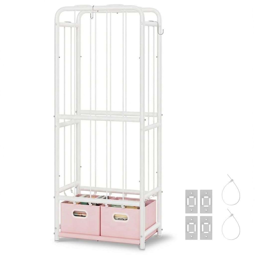 GRANNY SAYS stuffed animal storage front view showing tall vertical organizer for plush toys