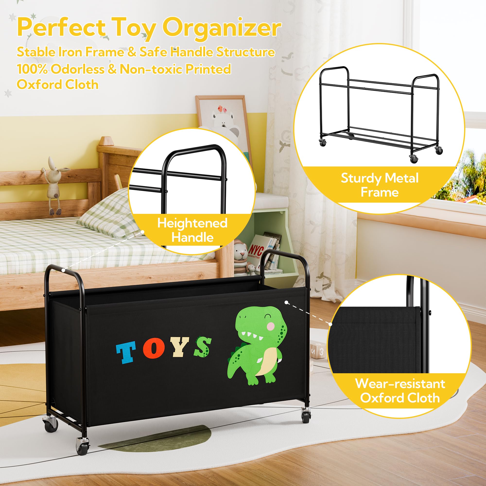 GRANNY SAYS Safe design reduces pinch risks during playtime.