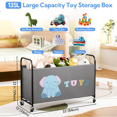 GRANNY SAYS 135L toy bin open shows ample storage for stuffed animals and more