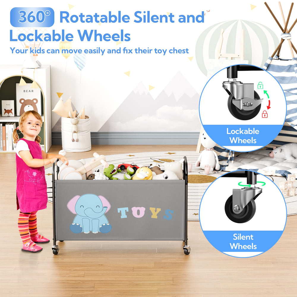 GRANNY SAYS large-capacity toy storage highlights spacious 135L capacity for toys and books