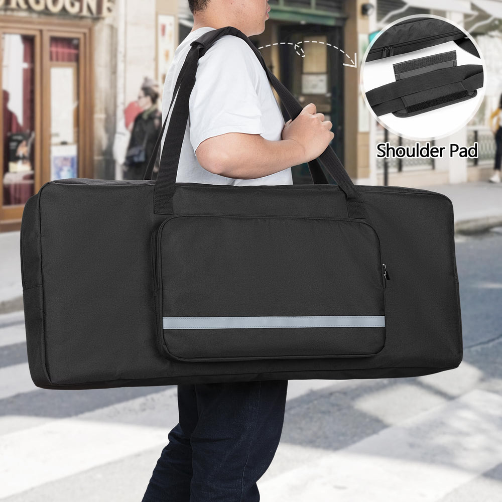 GRAOSO baby bouncer transport bag fabric close-up shows heavy-duty Oxford material.