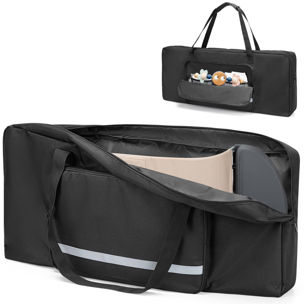 GRAOSO baby bouncer transport bag front view shows durable fabric for travel.
