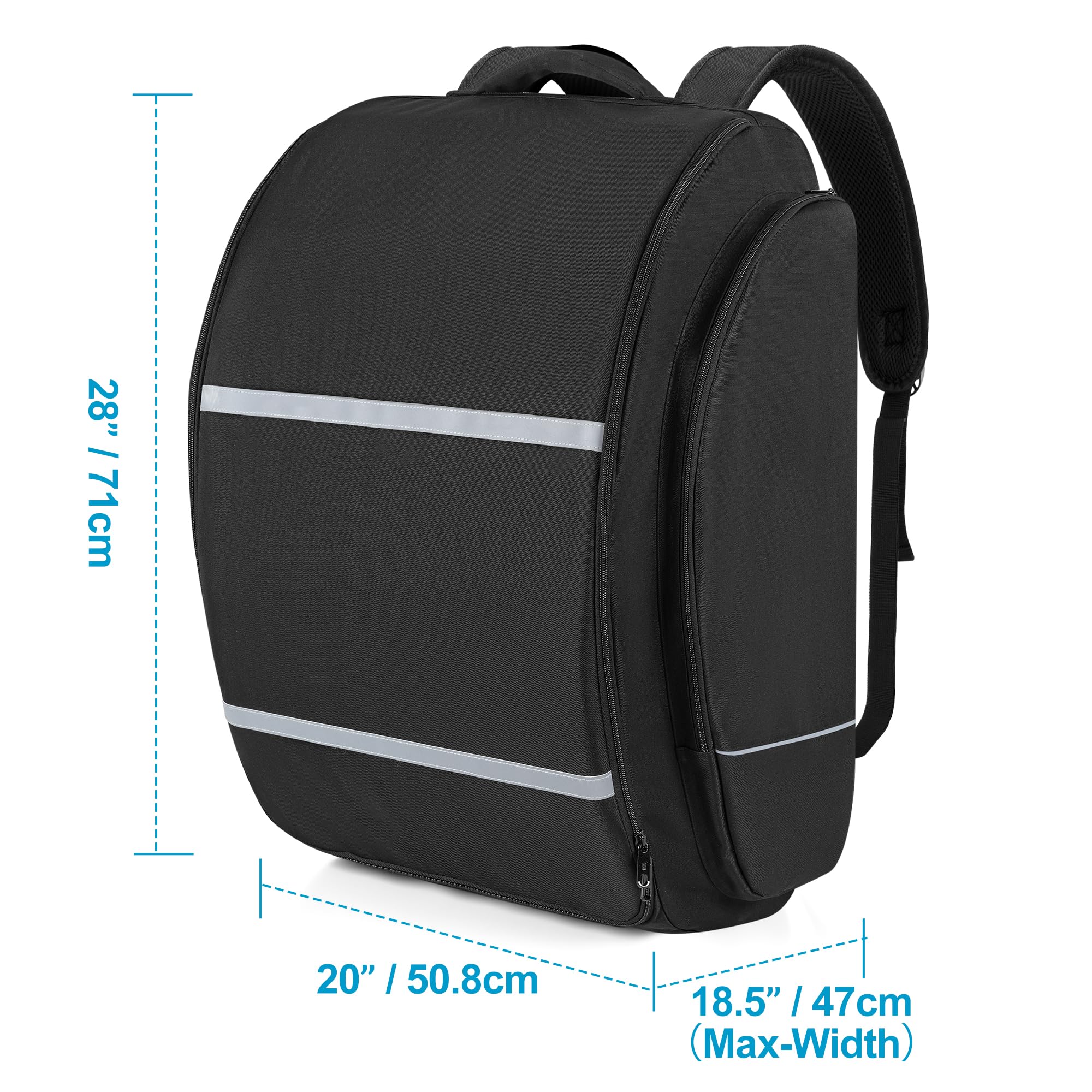 Side pocket and mesh compartments of the GRAOSO travel bag for organization.