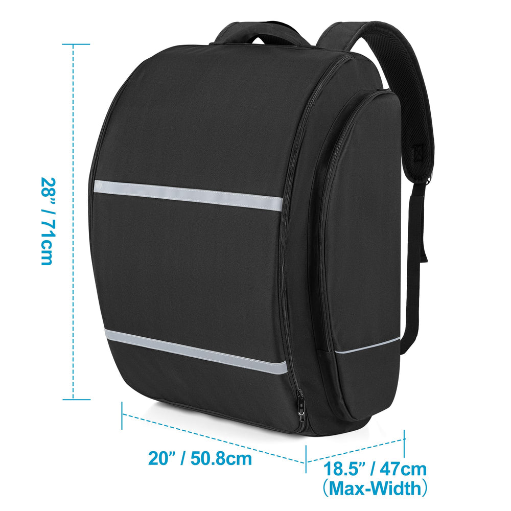 Side pocket and mesh compartments of the GRAOSO travel bag for organization.
