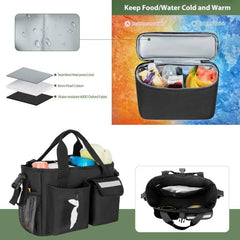GRAOSO removable cooler bag insulates bottles and milk on the go