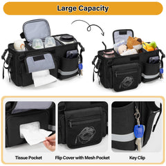 GRAOSO removable cooler bag adds flexible cooling for bottles and snacks.