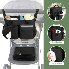 GRAOSO side mesh pockets store pacifiers and small items within easy reach