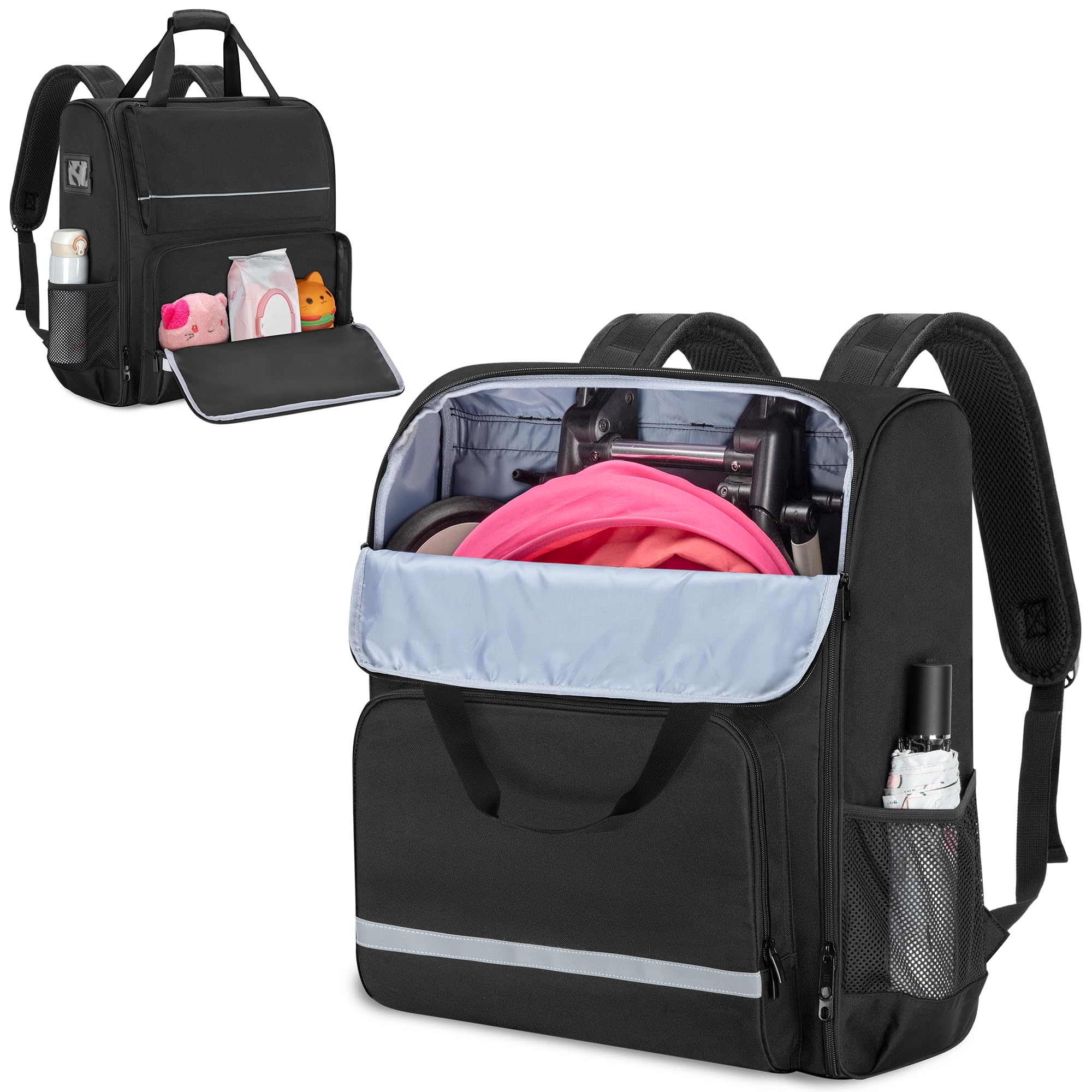 GRAOSO stroller backpack front view showing YOYO2 compatibility for travel