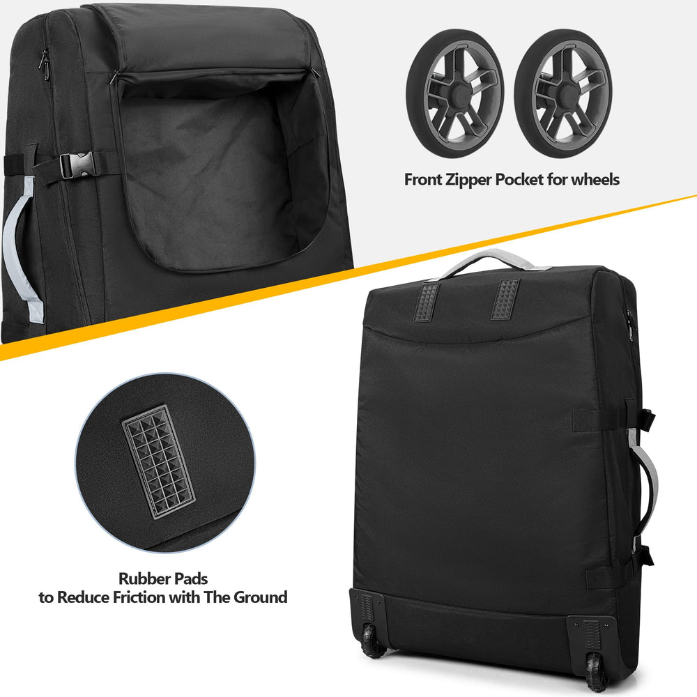 GRAOSO bag features luggage tag and reflective strip for airport visibility.