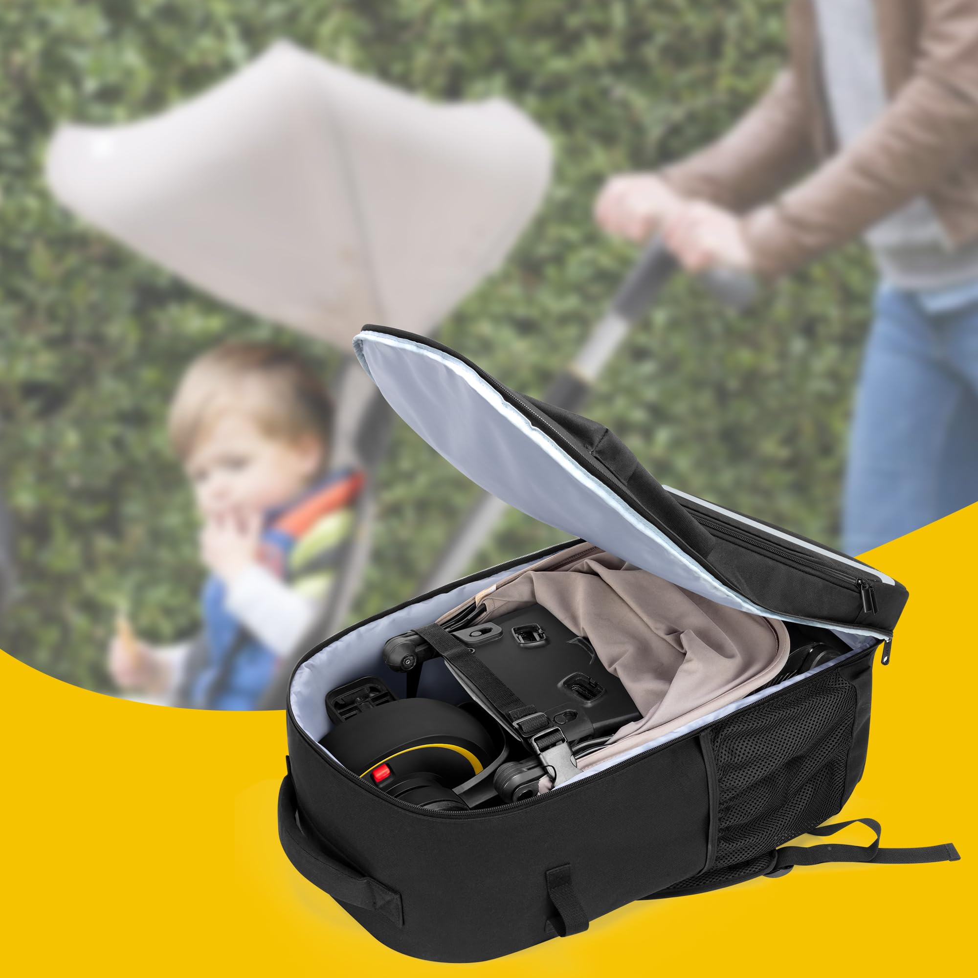GRAOSO Travel Bag luggage tag and reflective strip boost visibility