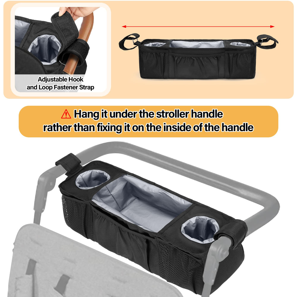 GRAOSO W4-compatible snack tray with two insulated cup holders