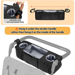 GRAOSO W4-compatible snack tray with two insulated cup holders