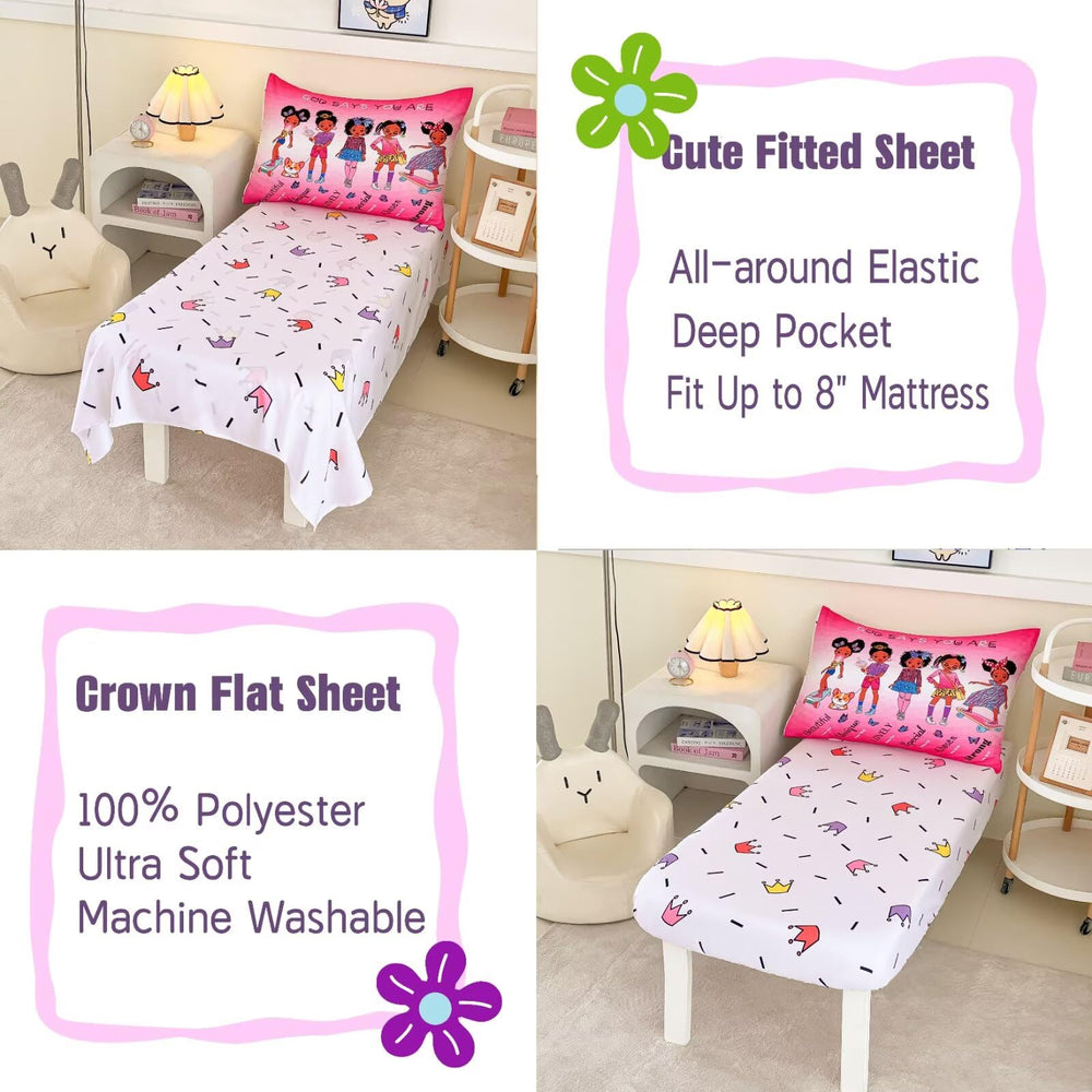 GRAT TIOC Black Girl pattern creates kid-friendly bedroom decor.