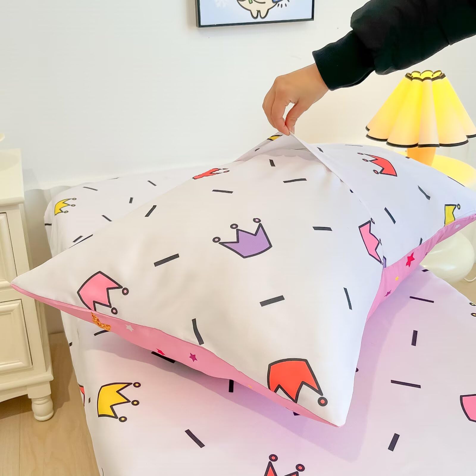 GRAT TIOC envelope closure pillowcase for easy pillow insertion