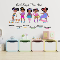 GRAT TIOC peel-stick wall sticker pre-cut for flexible, mess-free room customization.