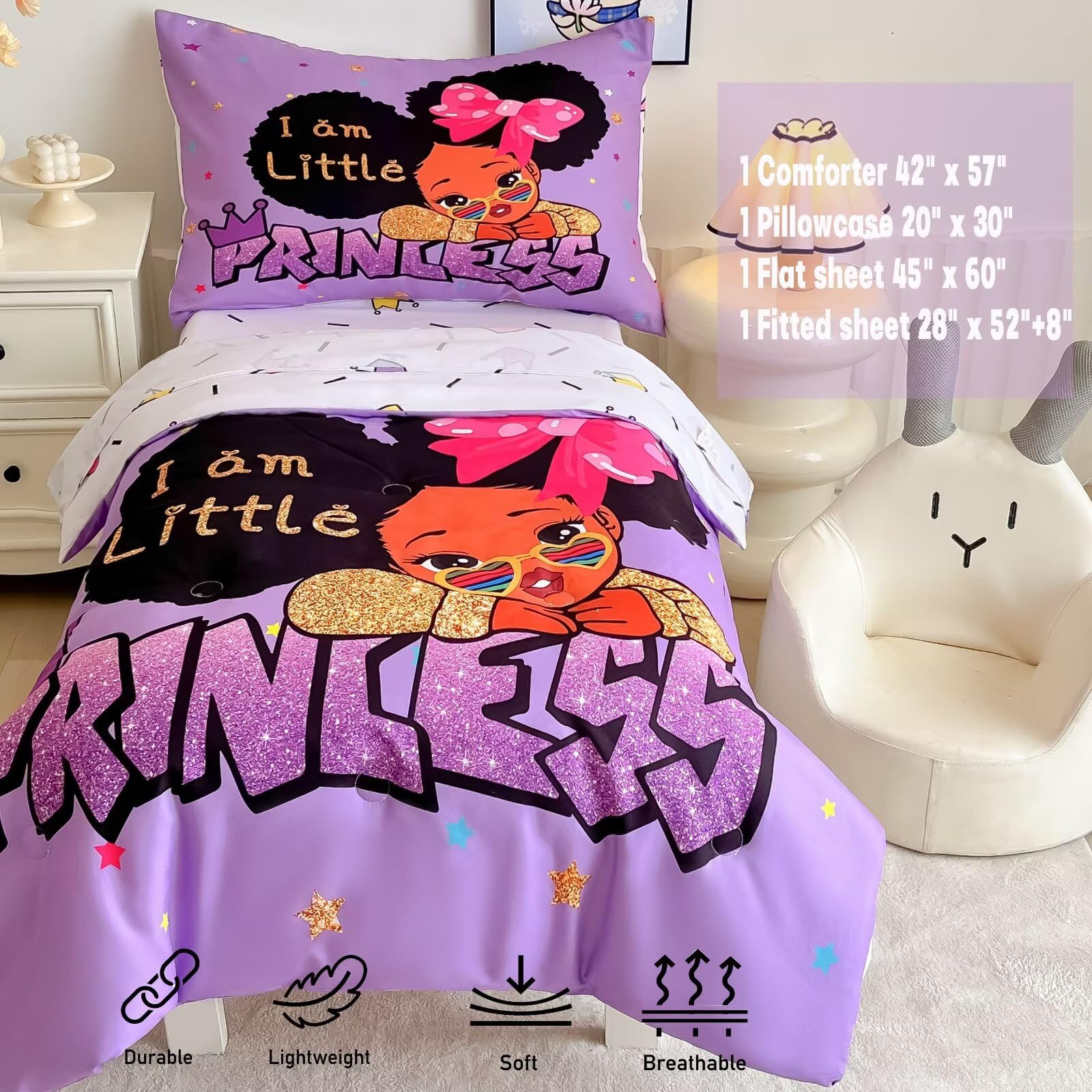 GRAT TIOC fitted sheet elastic secure fit for toddlers