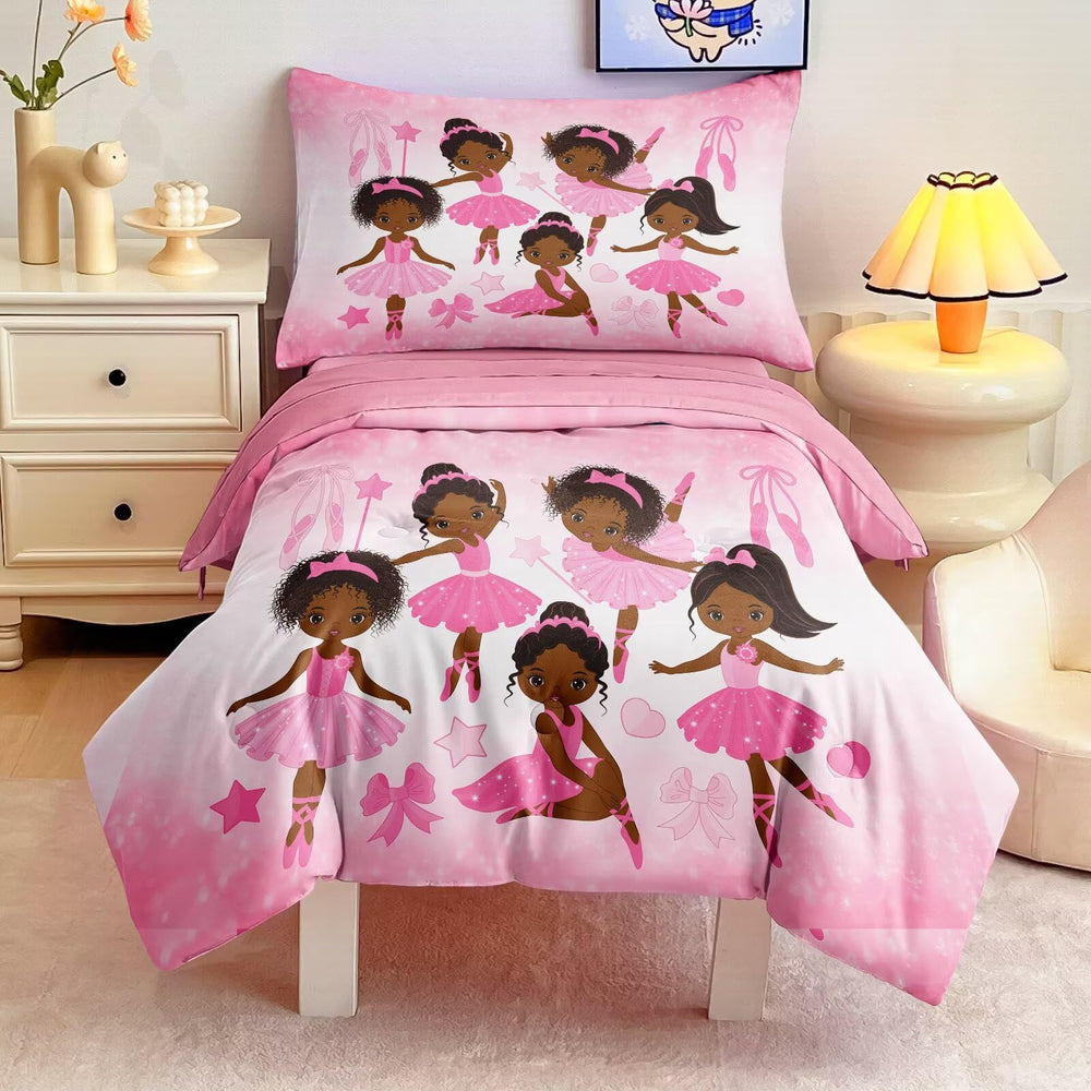 GRAT TIOC flat sheet on toddler bed with smooth surface for comfort.