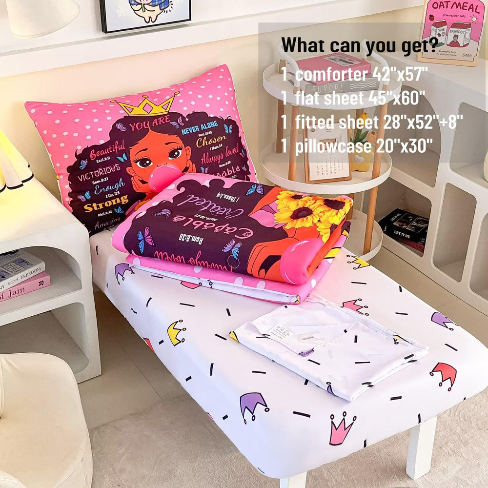 GRAT TIOC pattern features Christian little black girl theme for playful style.