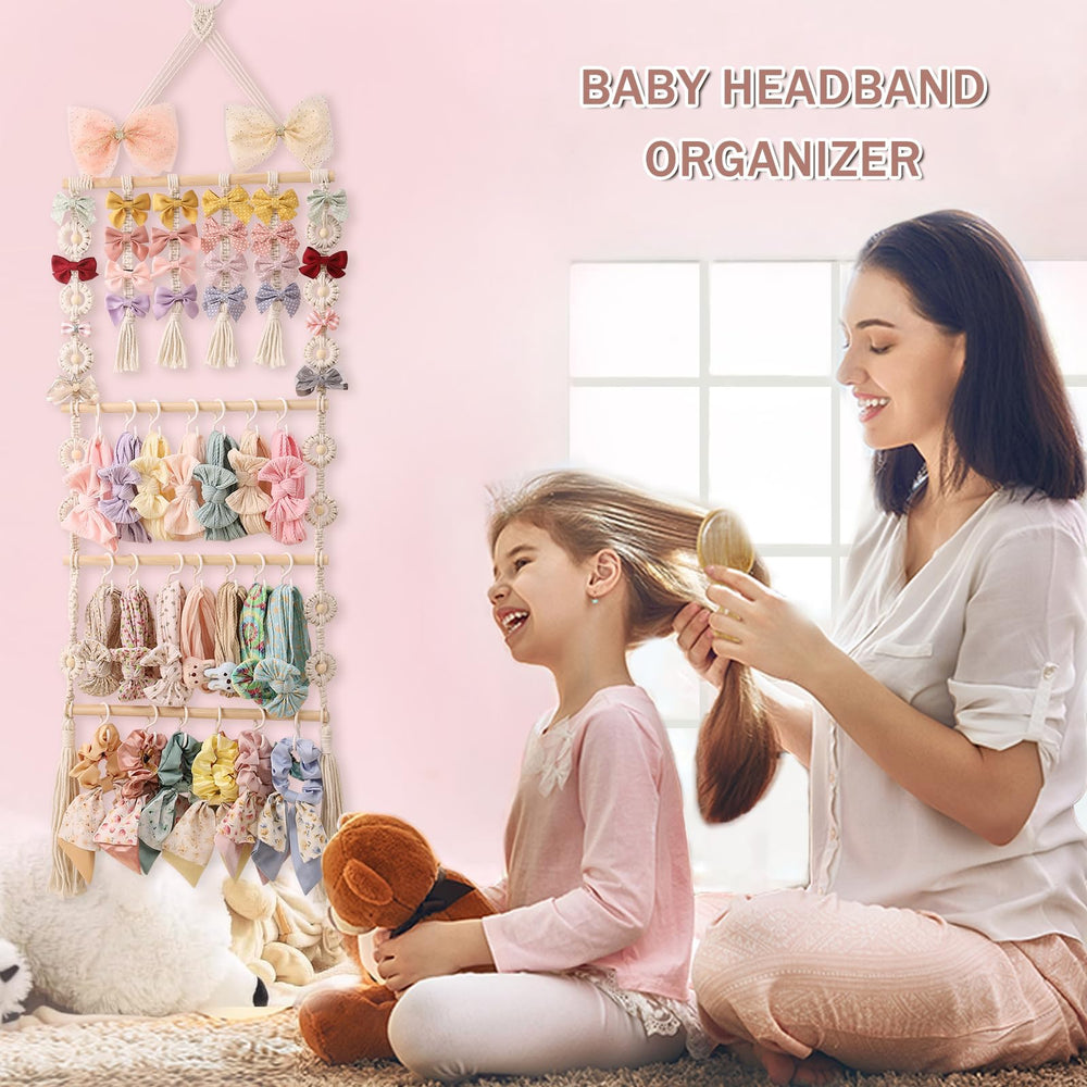 GRDYEAAR baby bow storage mounted on wall adds nursery charm