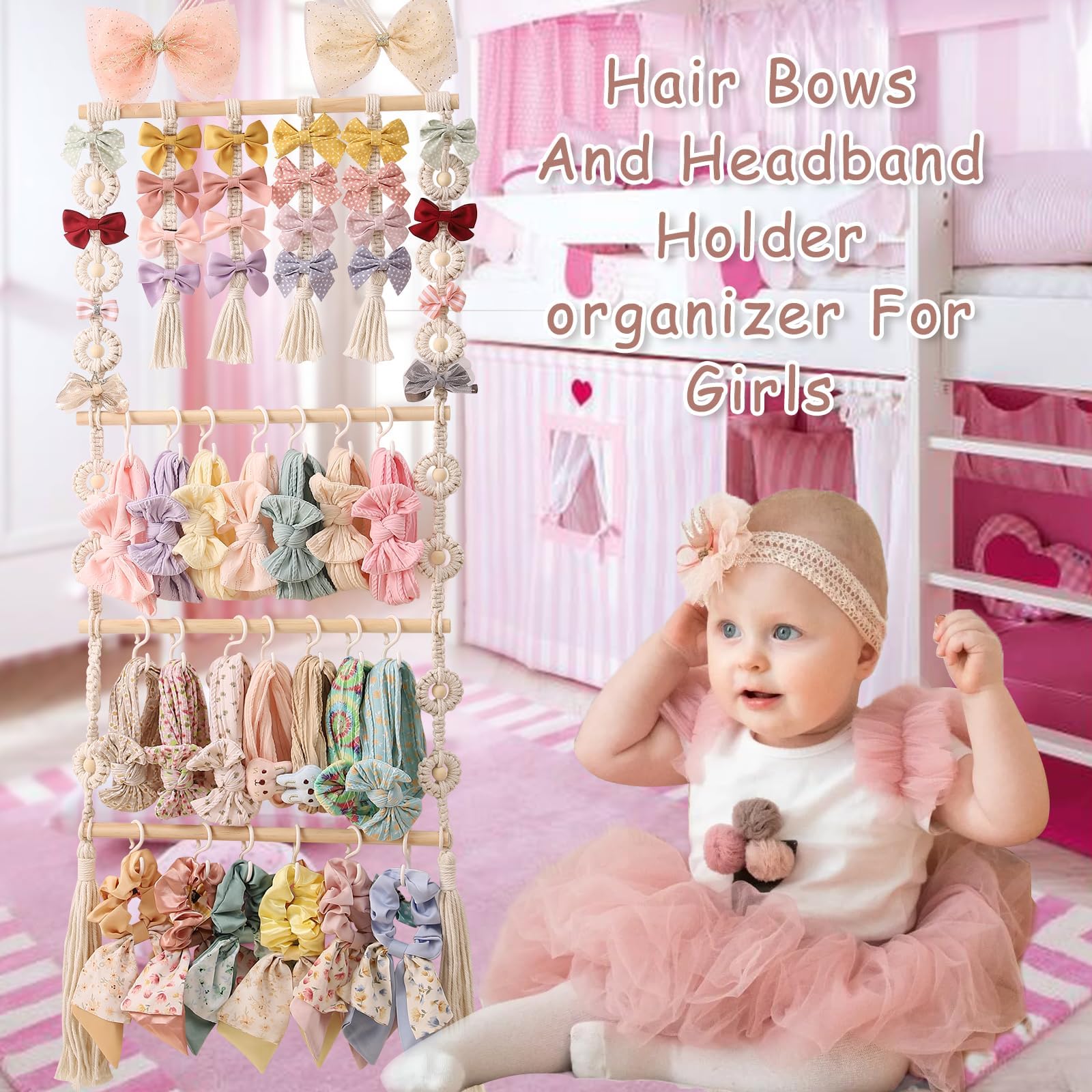 GRDYEAAR hanging bow holder offers easy access to outfits