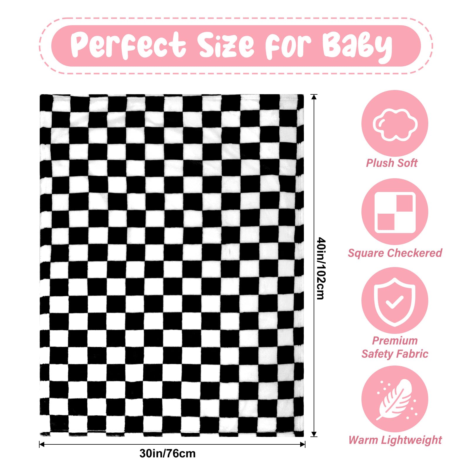 GreatBba soft, lightweight baby blanket ideal for stroller or car seat.