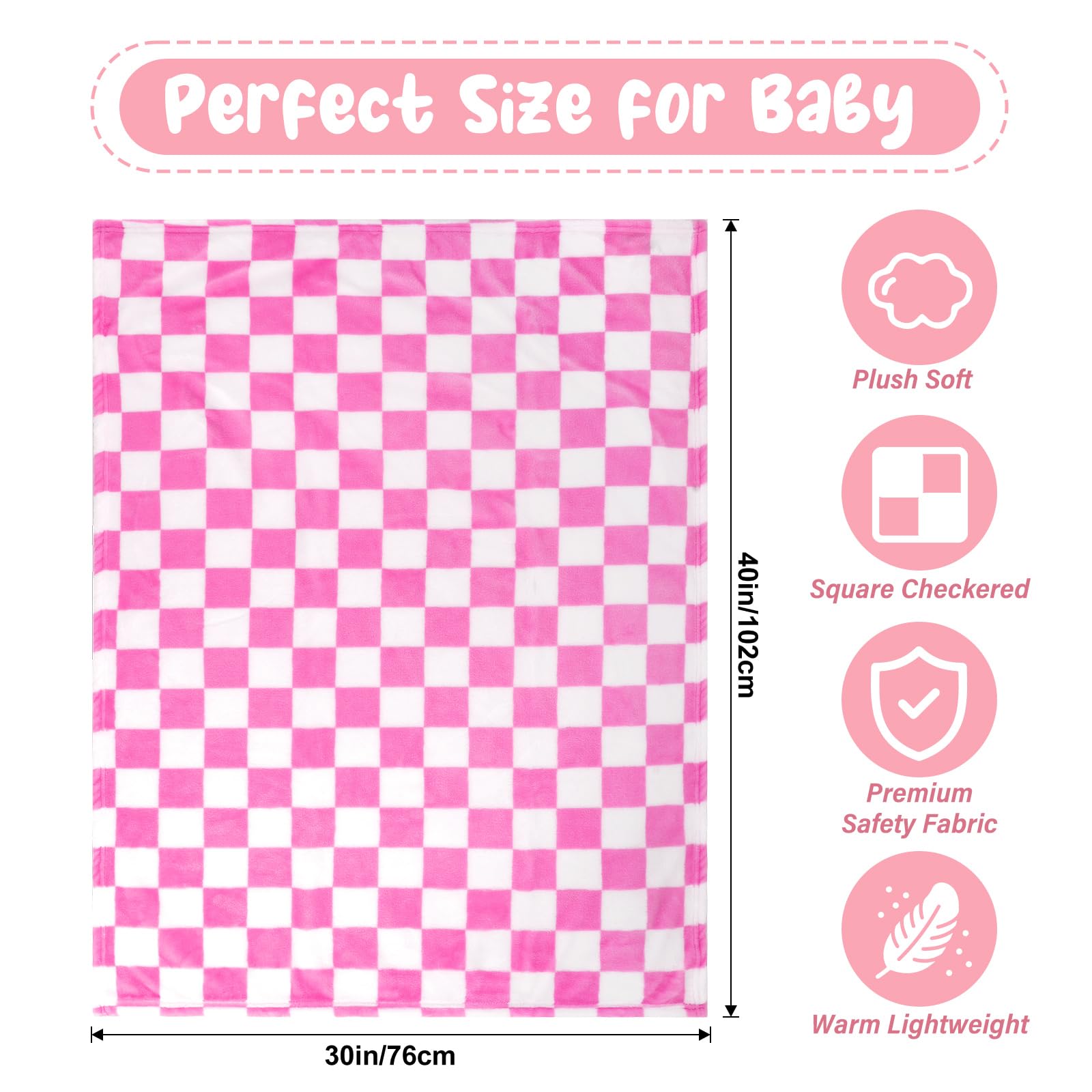 GreatBba checkered blanket makes a thoughtful baby gift