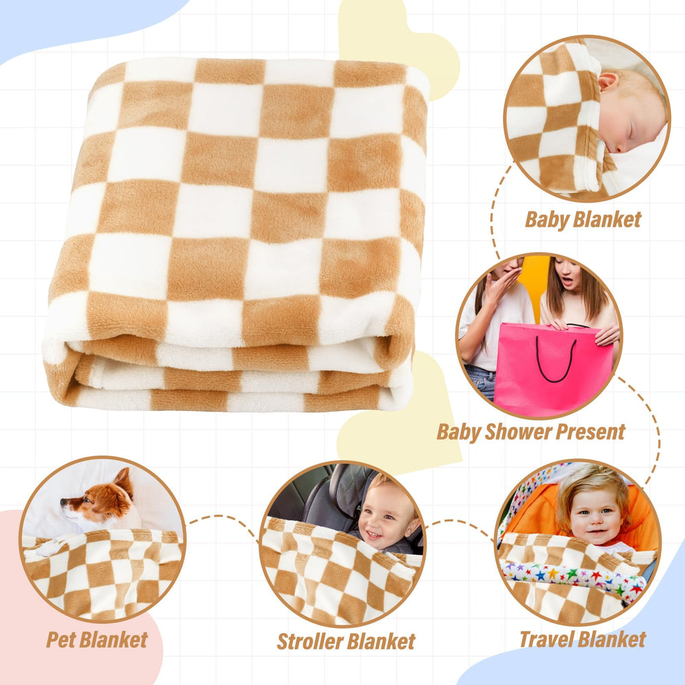 GreatBba plush checkered blanket pet mat use demonstrates versatile home use.