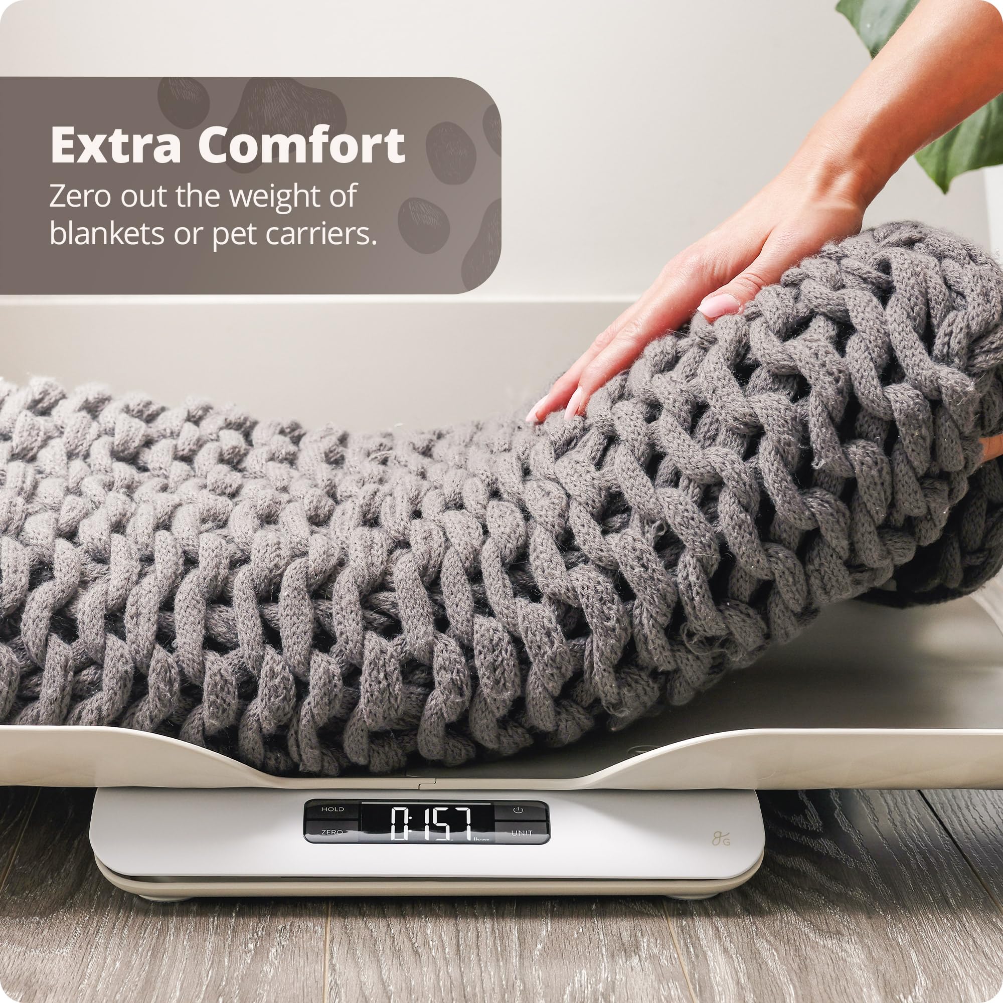 Greater Goods Digital Pet Scale with wiggle-detector handles active pets confidently