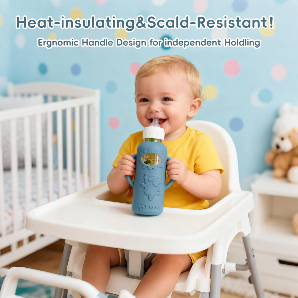 Greawaso colorful sleeves aid quick bottle identification and playfulness.