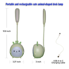 Green Deer LED night light with 360-degree gooseneck for flexible angles.