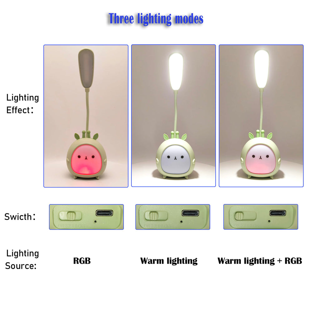 Green Deer LED night light RGB mode adds colorful ambience.