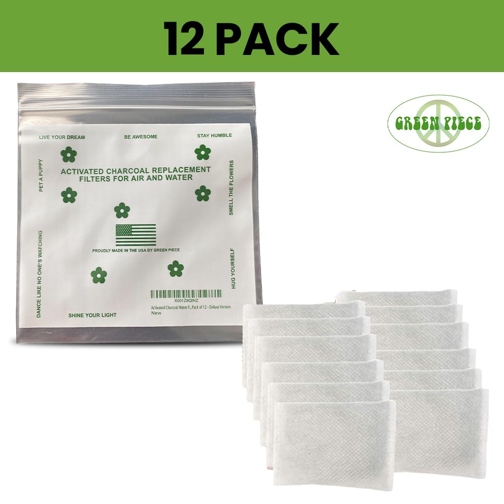 Green Piece activated-charcoal sachets coconut-shell highlight chemical-free deodorizing power for homes.