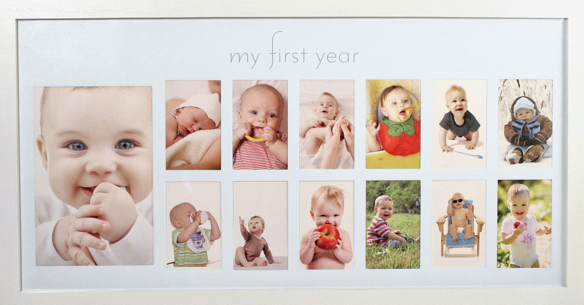 Green Pollywog baby frame wooden finish close-up shows premium craftsmanship for nursery decor