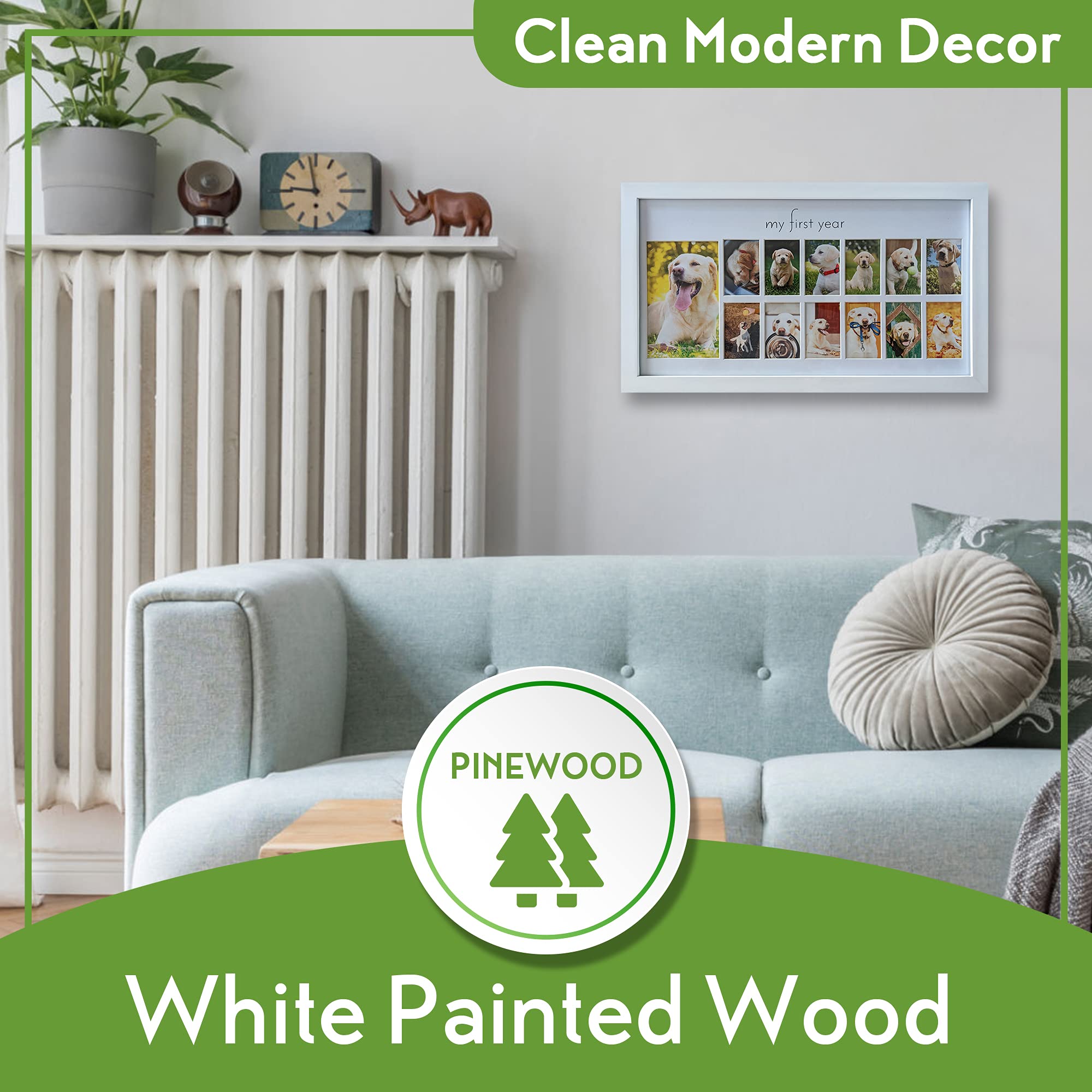 Green Pollywog My First Year frame gift idea for pet lovers.