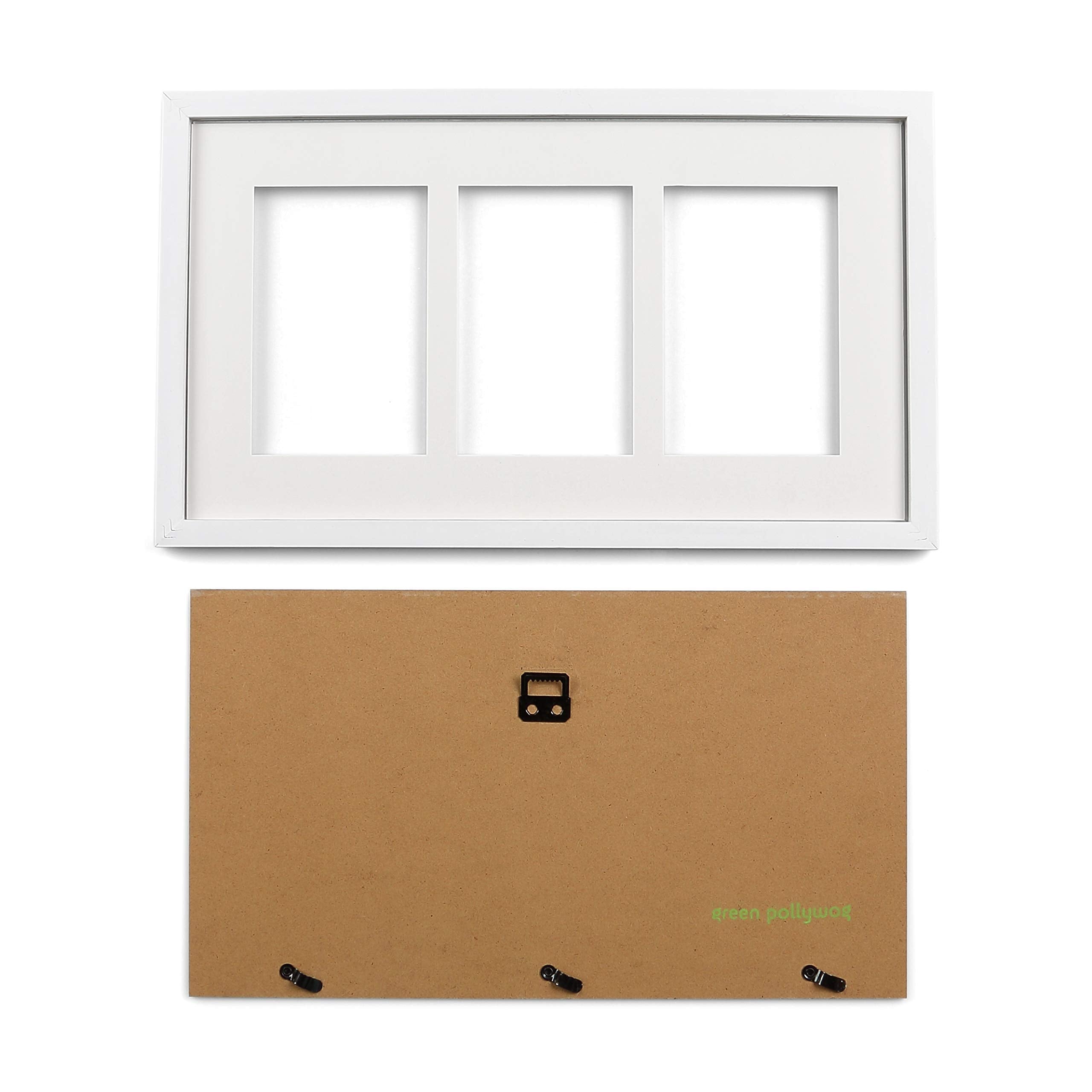 Green Pollywog frame back showing hanging hardware.