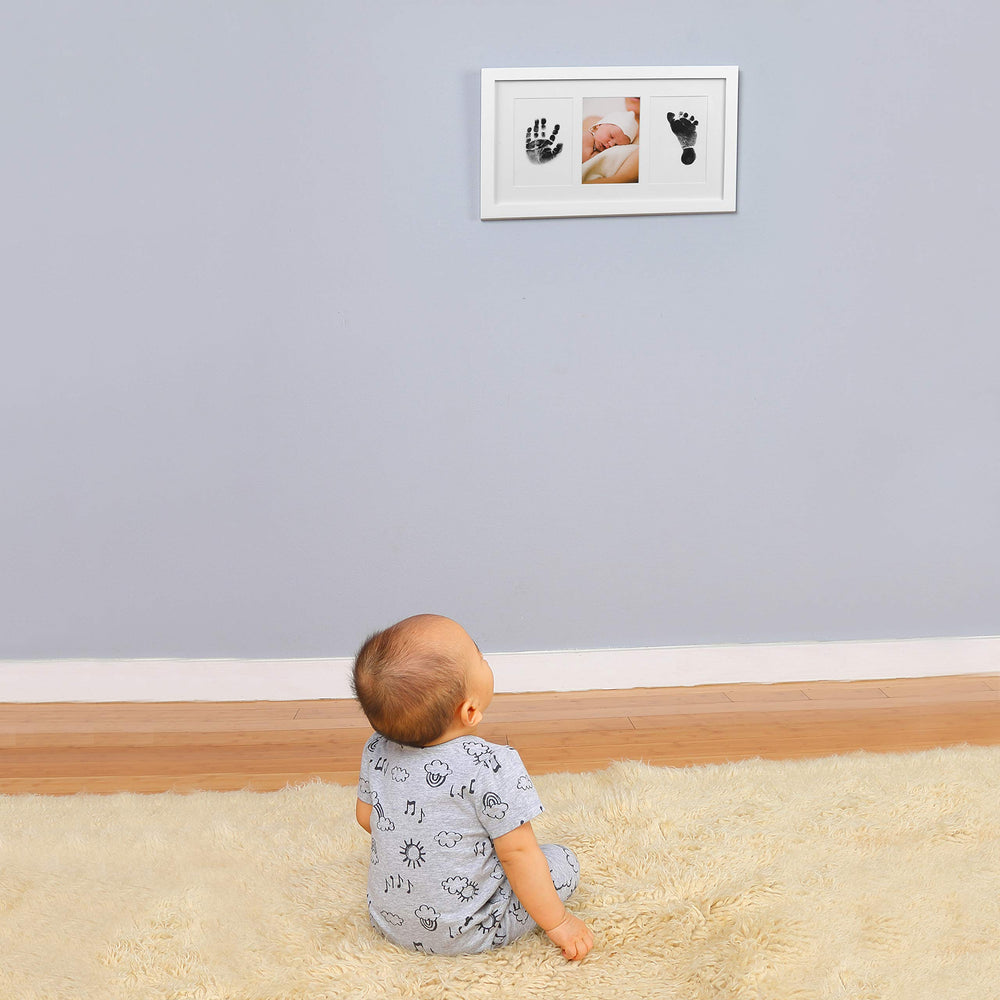 Green Pollywog frame with prints and matte ready to display.
