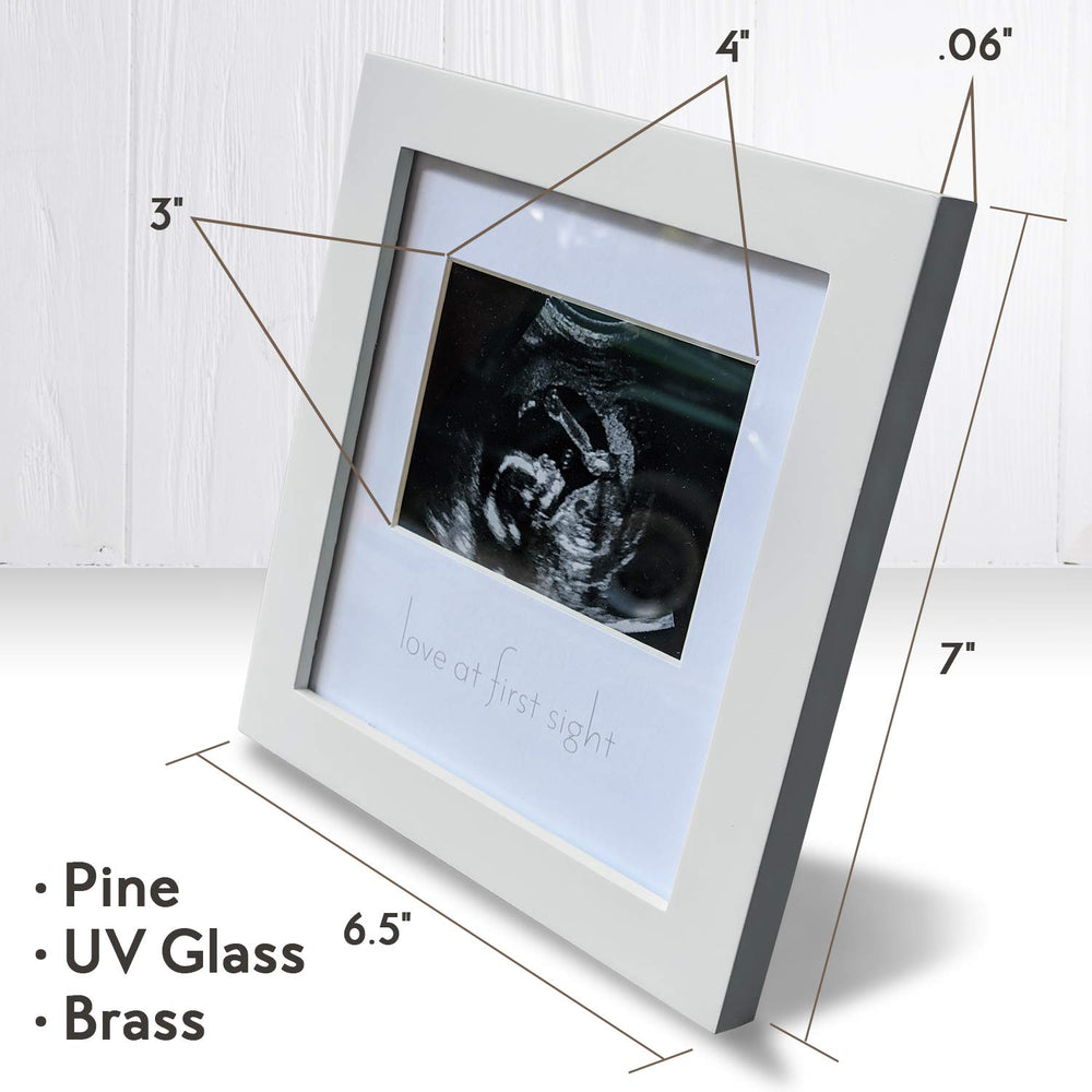 Green Pollywog sonogram frame gift packaging signals thoughtful baby shower gift