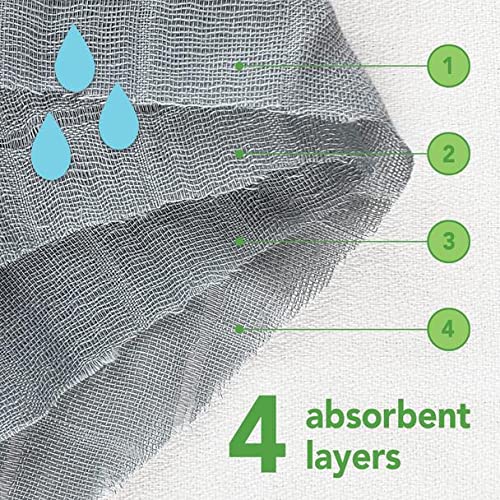 Green Sprouts muslin burp cloths in a generously sized sheet