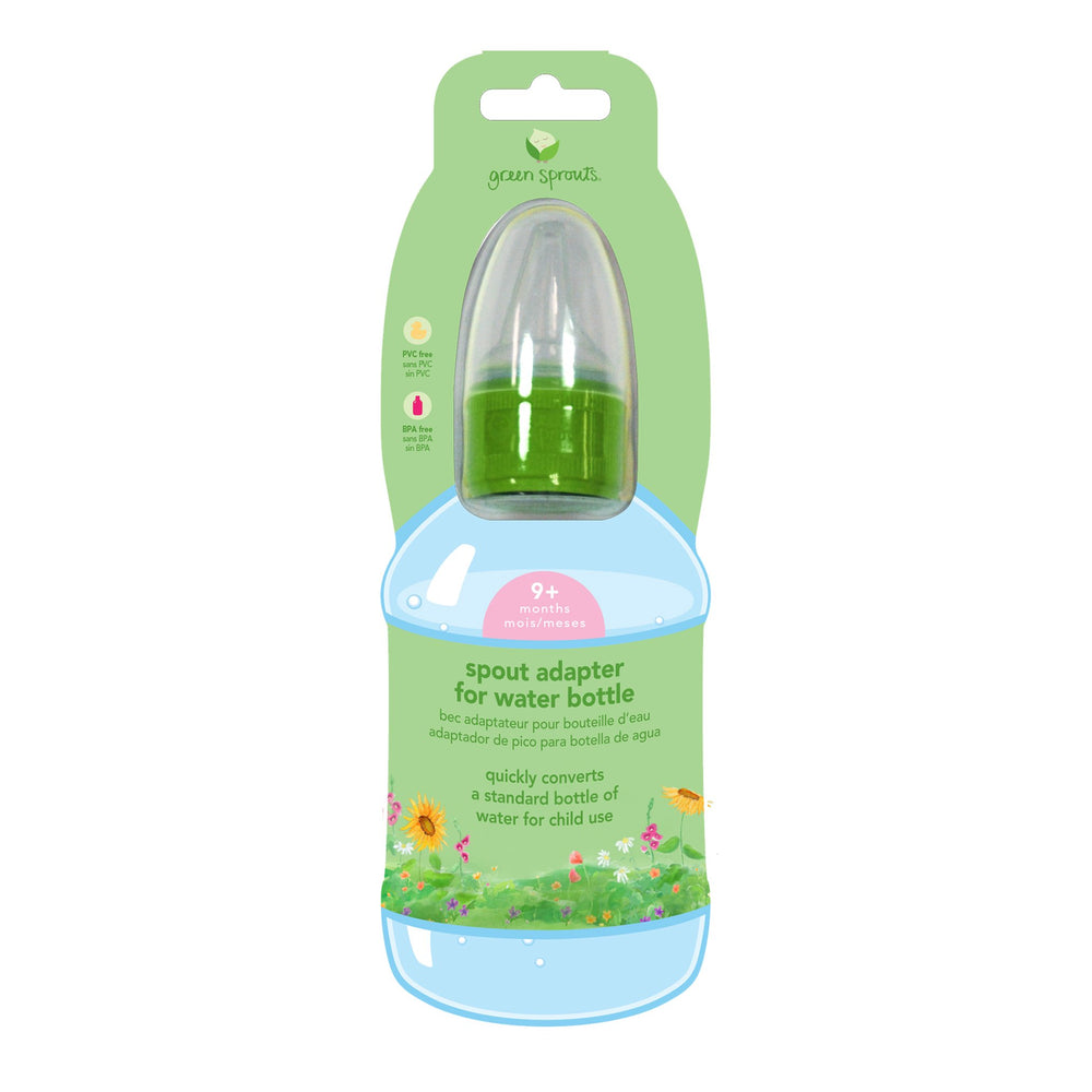 Green Sprouts Spout Adapter travel cap keeps spout clean.