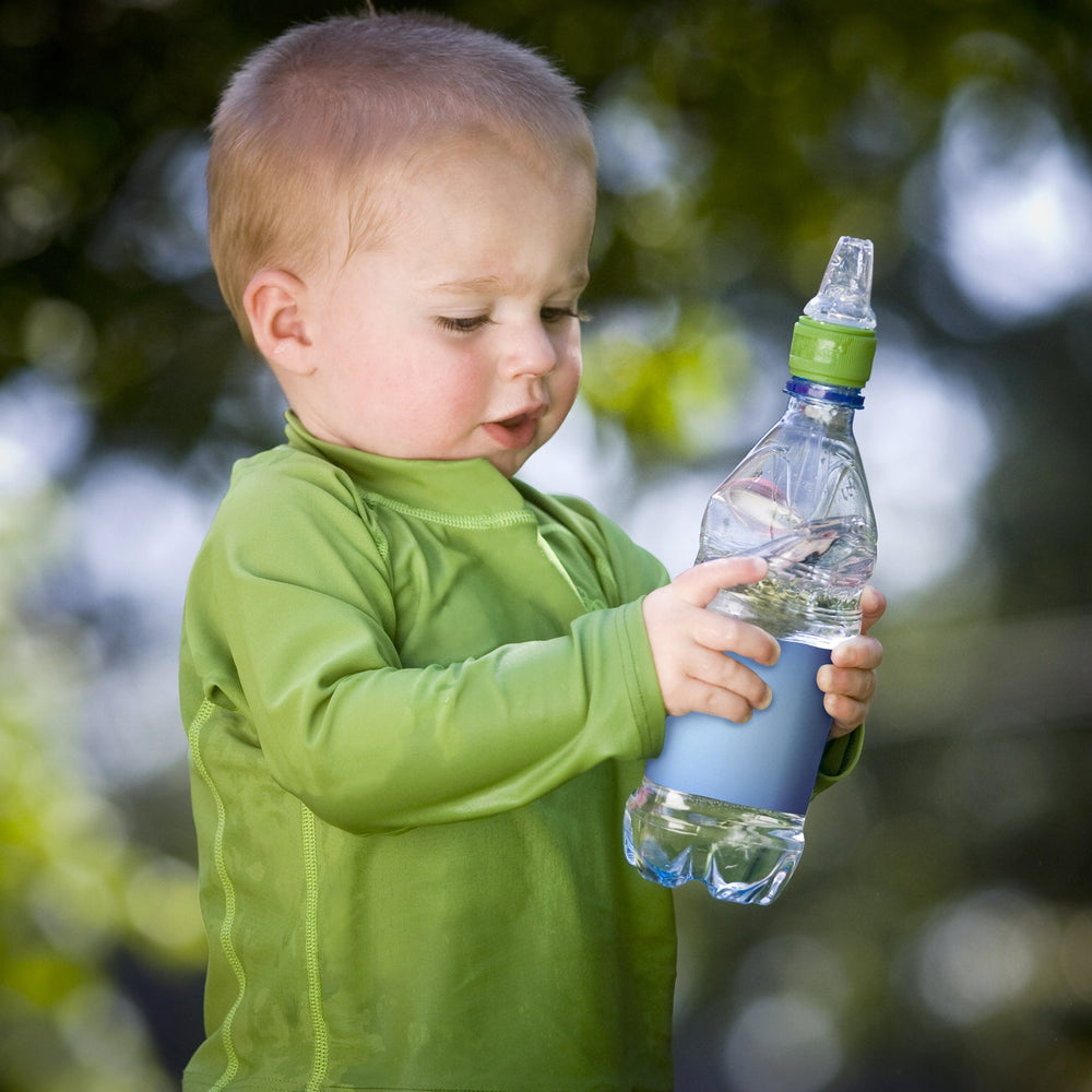 Green Sprouts Spout Adapter fits most disposable water bottles.